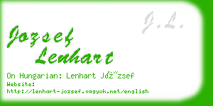 jozsef lenhart business card